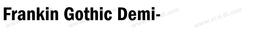 Frankin Gothic Demi字体转换
